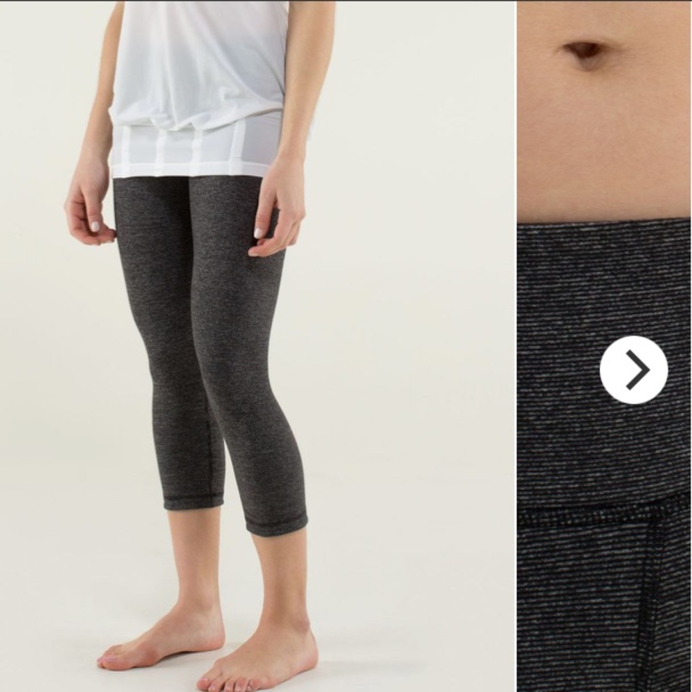 Lululemon Wunder Under Mini Stripe Crop Capri Legging - Picture 2 of 12